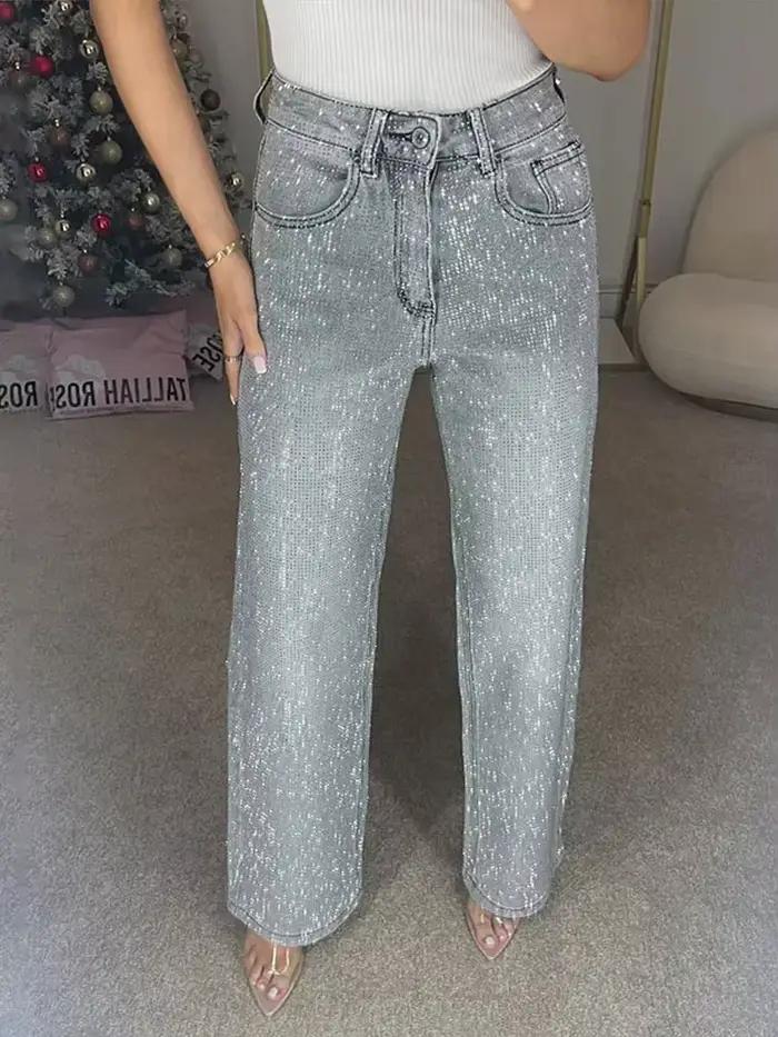 Pantalon en jean Y2K pour femme