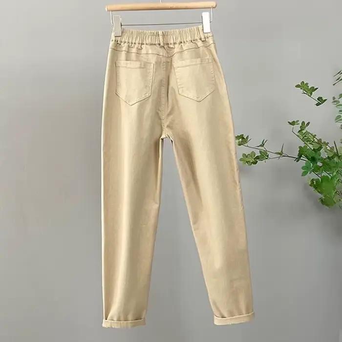 Pantalon en Denim taille haute coréen pour femme