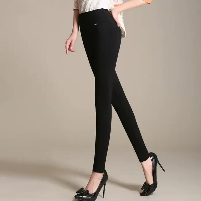 Were Thin Elastique Stretch Pantalon Taille Haute Élastique Grande Taille