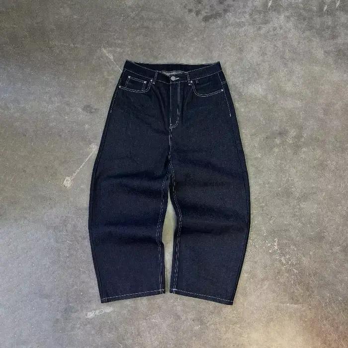 Jeans gothiques noirs tendance hip-hop