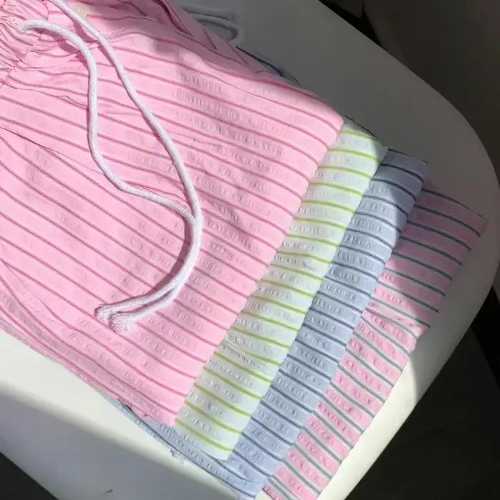 Pantalon droit rayé coréen pour femme