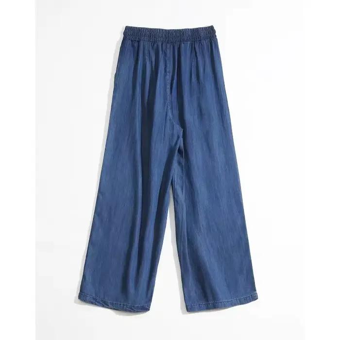 Jean à jambes larges femme grande taille printemps été nouveau style coréen taille haute coton décontracté mince pantalon occassions spéciales