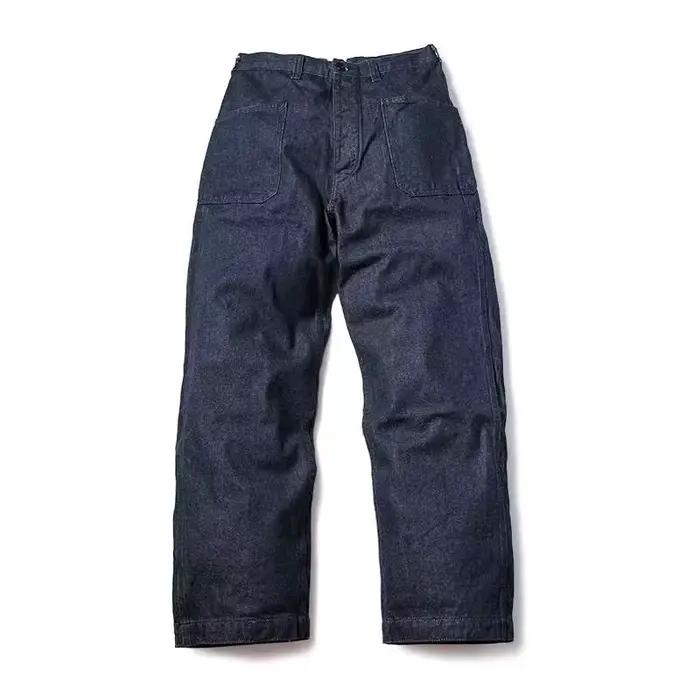 Salopette Vintage en Denim Bronson 1917 Bleu Marine pour Homme Occasions Quotidiennes Taille Haut Couleur Bleu Marine Polyester Finition Enduite Fermeture Bouton Volant Tailles Disponibles