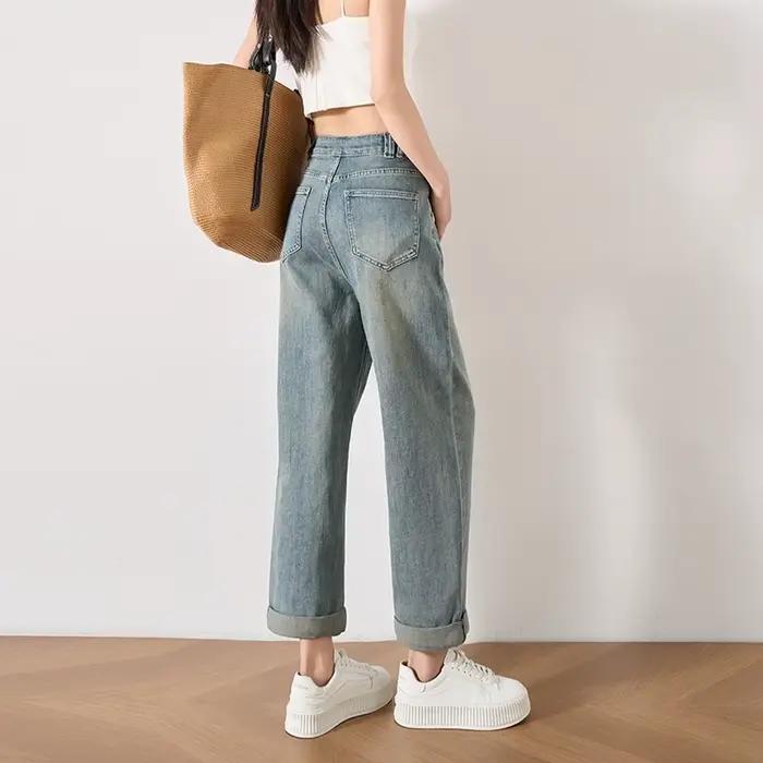 OLrain Jean en denim tendance pour femme