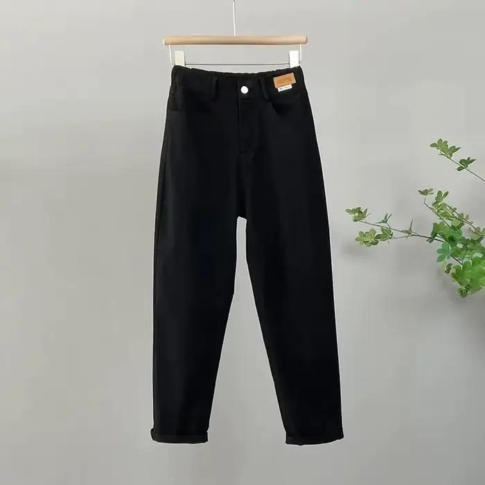 Pantalon en Denim taille haute coréen pour femme