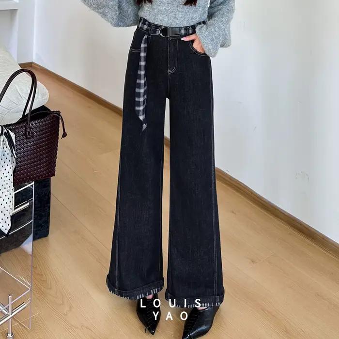 Pantalon en jean taille haute LOUIS YAO 2026