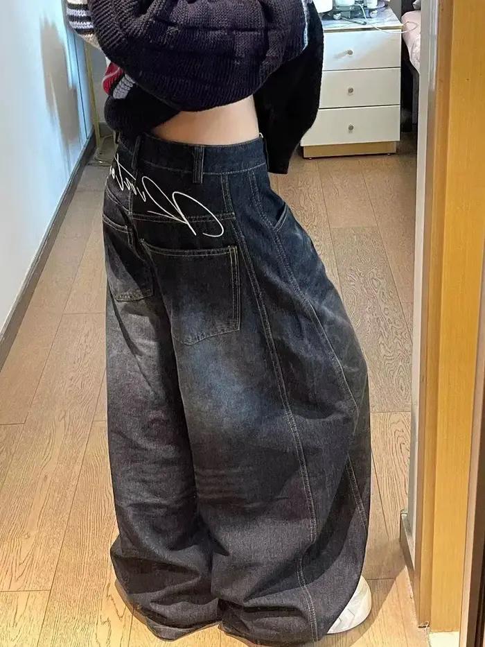 Jean noir pour femmes, taille haute
