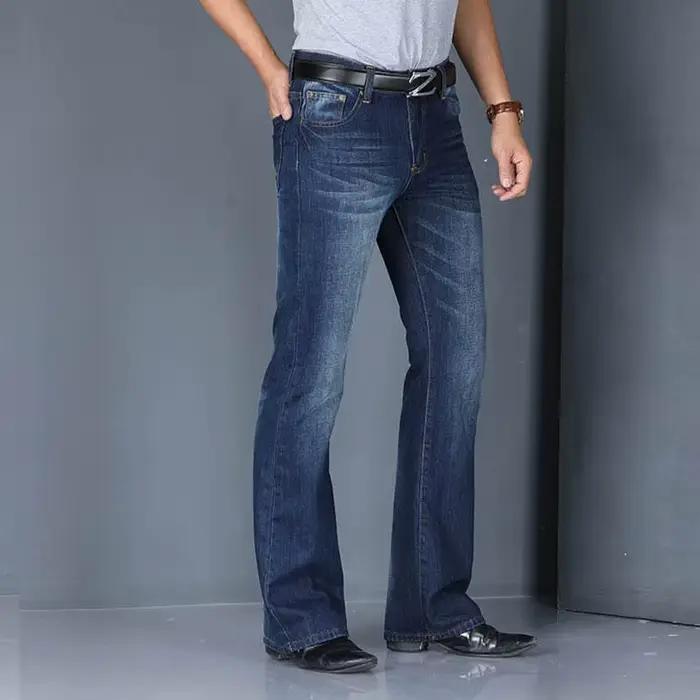 Denim jean évasé hommes botte coupe