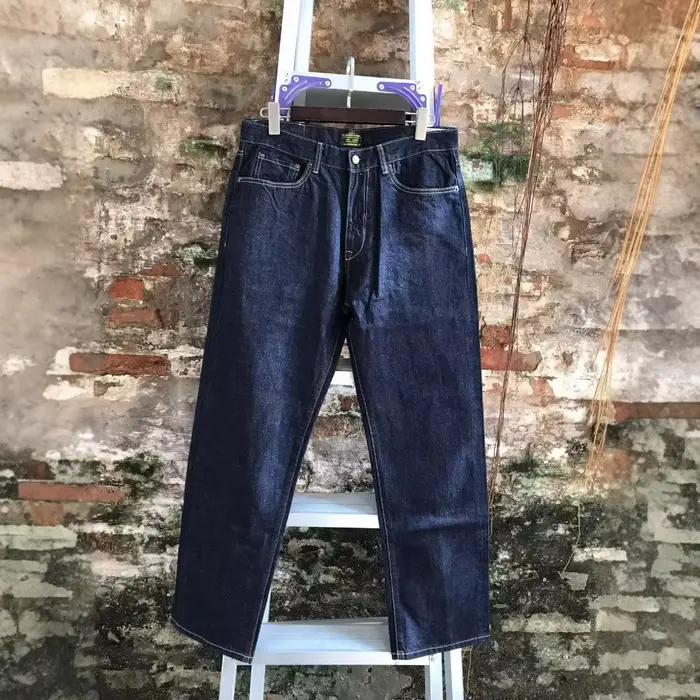 100% coton 13.2oz lourd lisière brute jambe droite jean pour hommes 2025 automne classique arcuate Denim pantalon OKONKWO