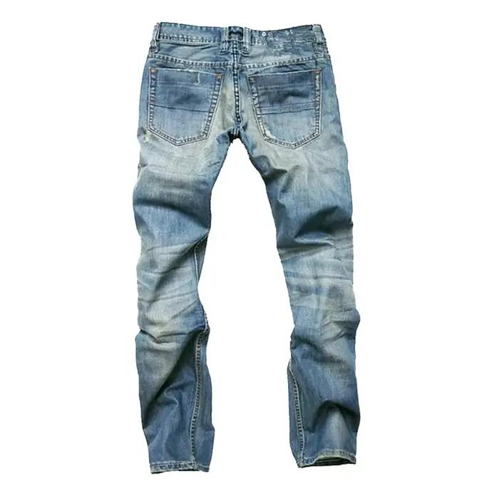 Jean Slim Vintage à Jambes Droites pour Homme
