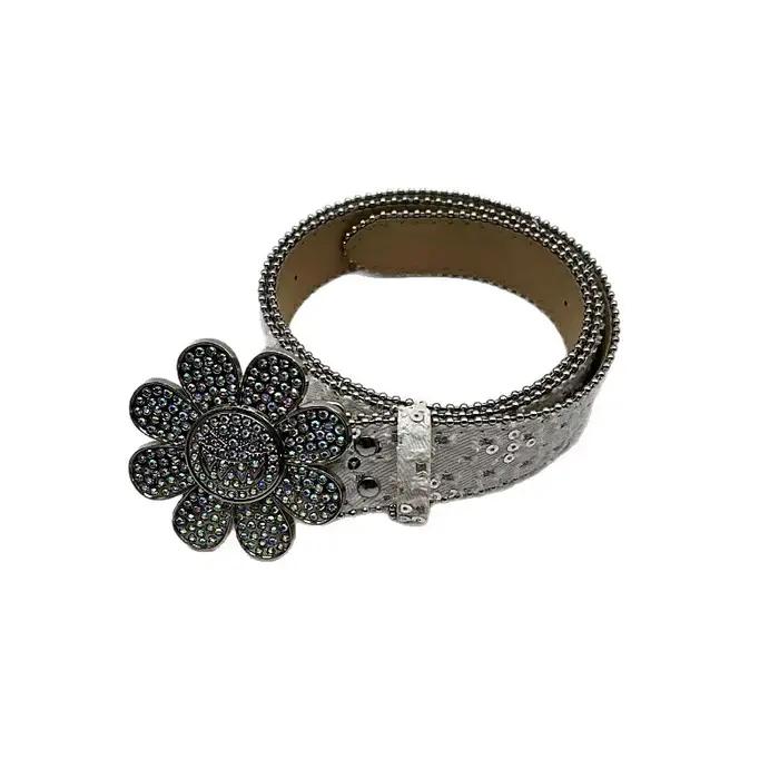Ceintures en Jean à rivets en tissu Denim pour femmes