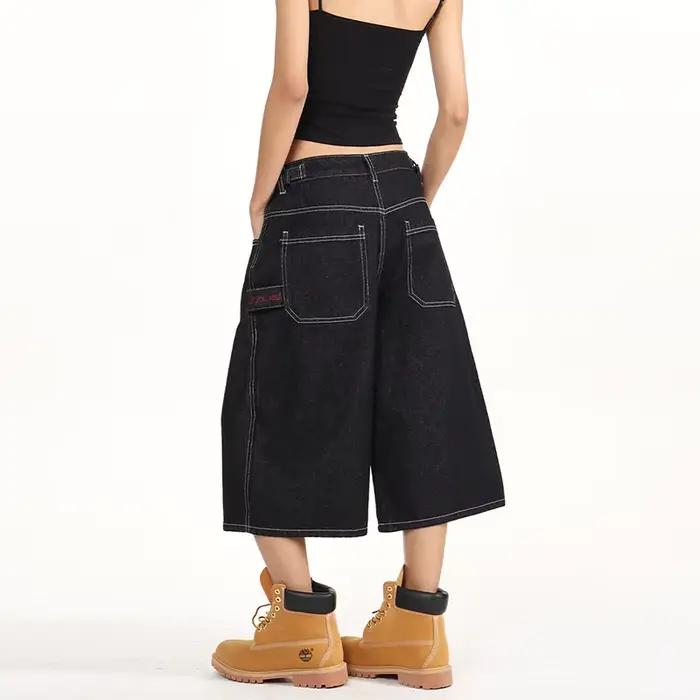 Jean ample rétro américain 3/4 longueur pour femme