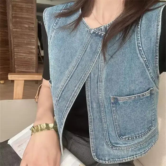 Gilet en jean pour femme