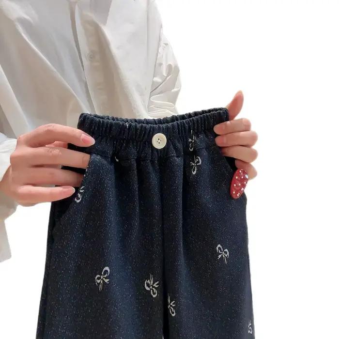 Pantalons en jean bleu mignon pour filles confortables et élégants pour usage quotidien occasions spéciales enfants 4 6 ans