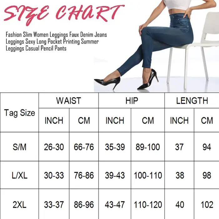 Miss Moly mode mince femmes Leggings Faux Denim jean