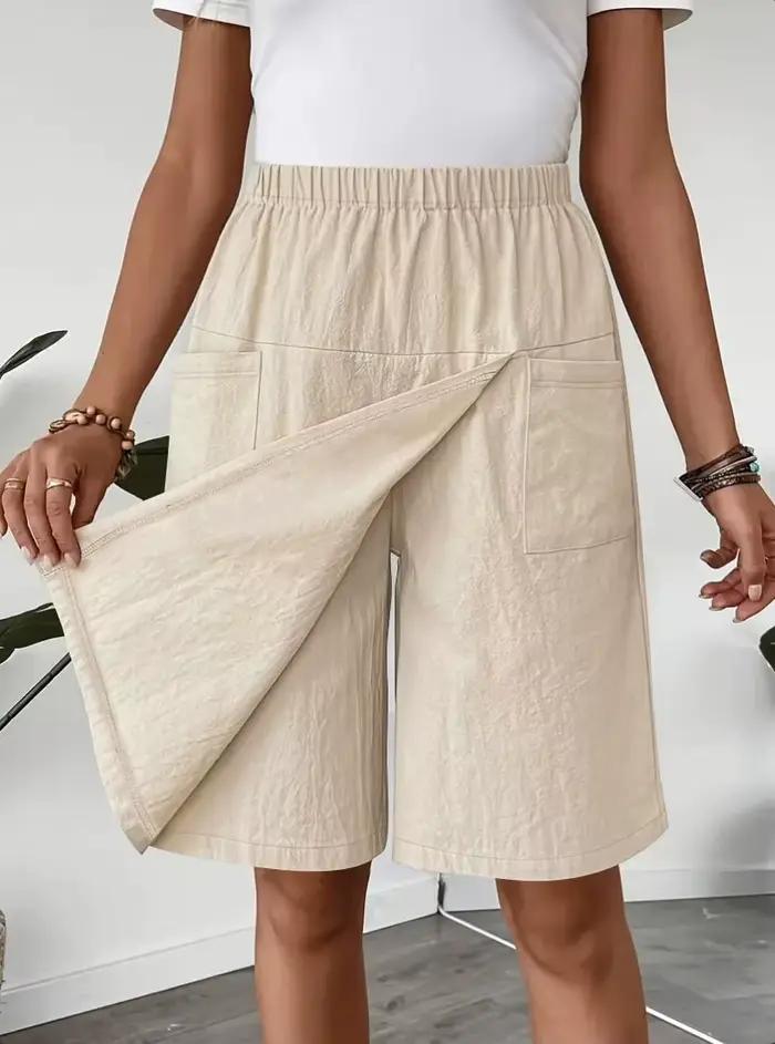 Nouveau pantalon jupe fendue européenne et américaine pantalons décontractés pour femmes en été décontracté ample