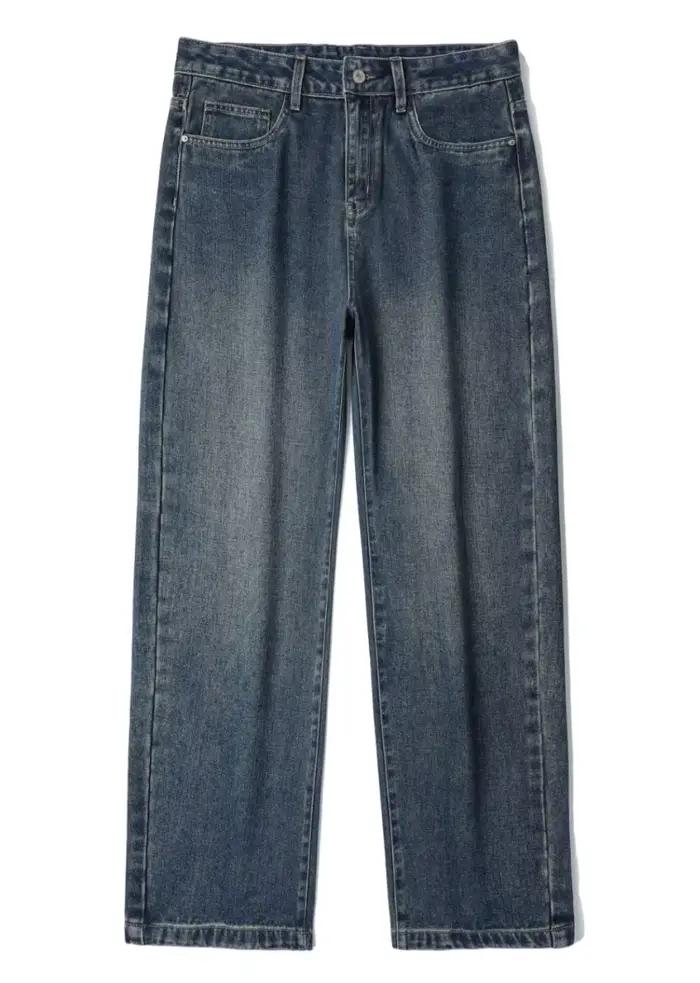 Jean bleu taille élastique pour homme coupe décontractée