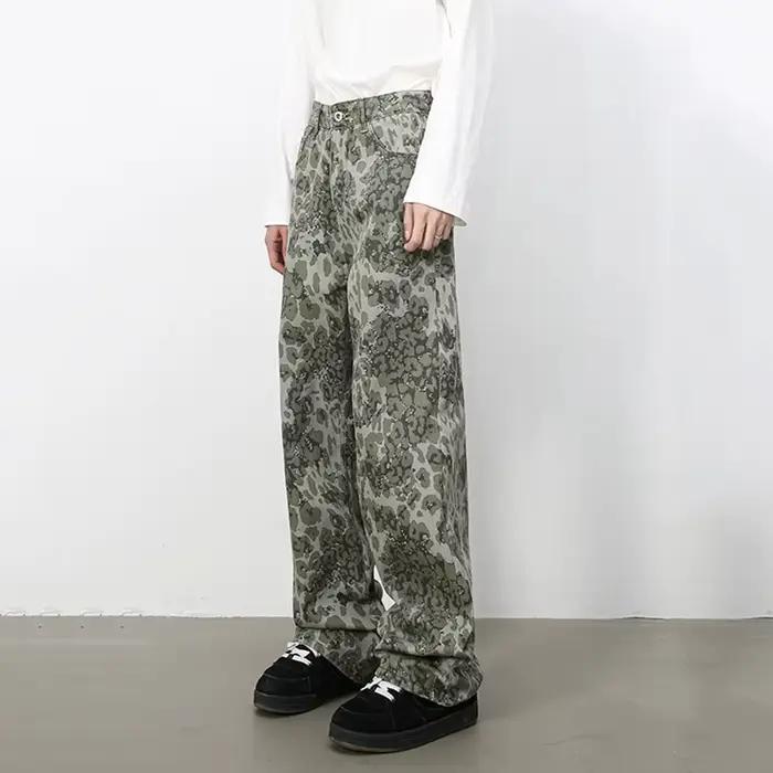 Jean Camouflage Américain Tendance Coupe Ample et Décontracté PFHQ Pour Homme Occasions Quotidiennes Printemps Été
