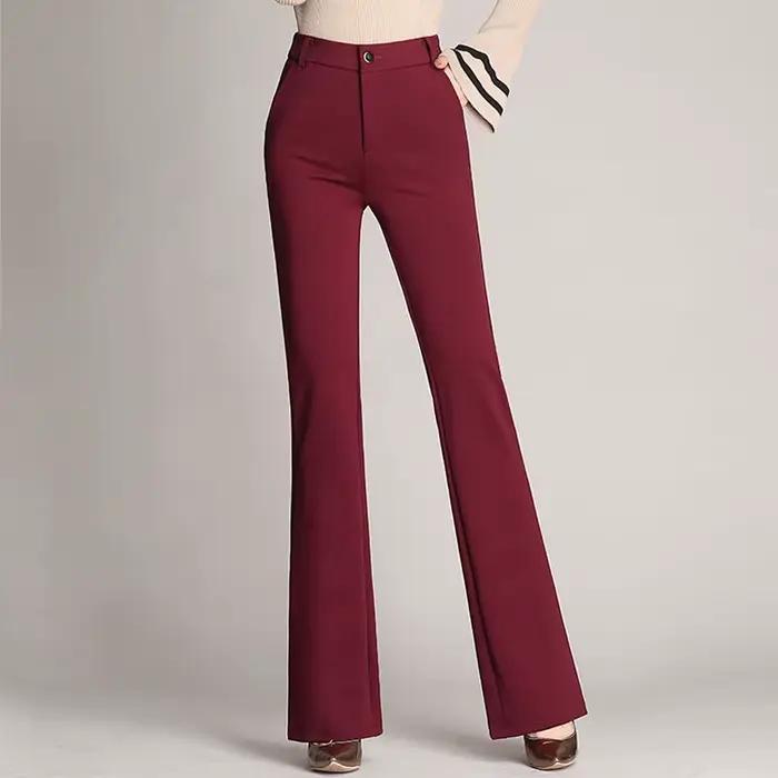 Jeans décontractés taille haute brodés pour femmes