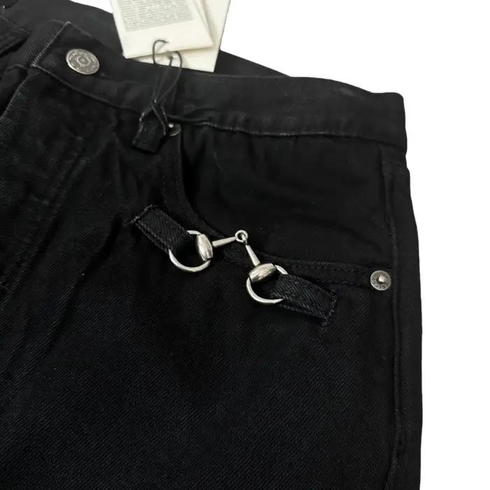 Jeans délavés style rétro américain à boutons