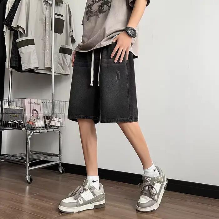 Le290-Short en denim décontracté pour homme