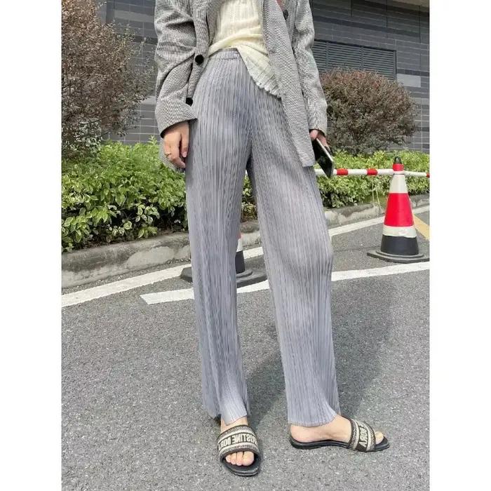 Pantalon décontracté d'été taille haute pour femme
