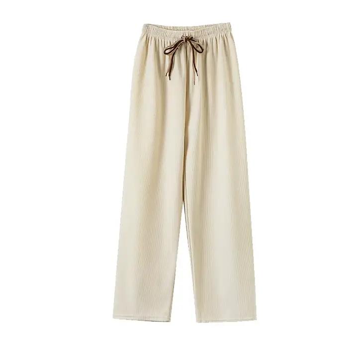 Pantalon de sport décontracté en velours côtelé pour femme