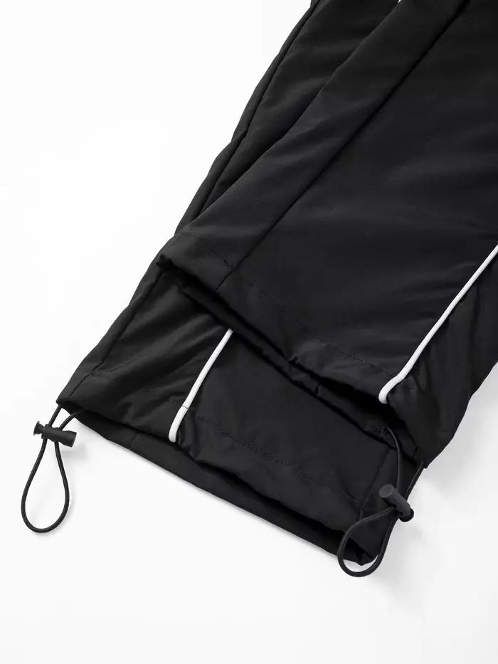 Pantalon décontracté noir ample pour hommes