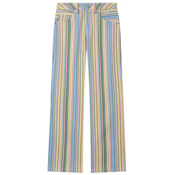 Pantalon baggy rayé arc-en-ciel jean HXAO 2026 pour femmes style cowboy jeans haute rue été printemps automne hiver occassions spéciales