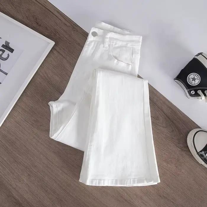 Jean évasé taille haute pour femme