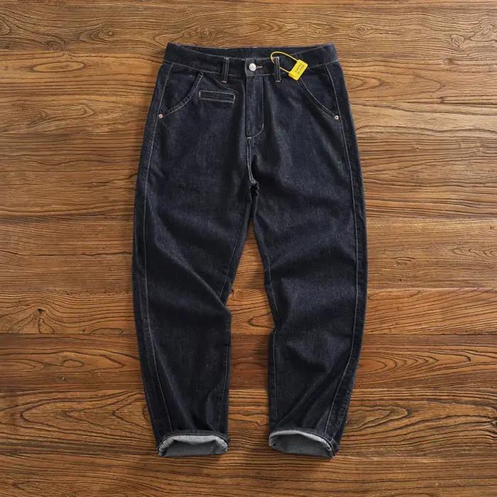 Pantalon en Denim Délavé pour Homme