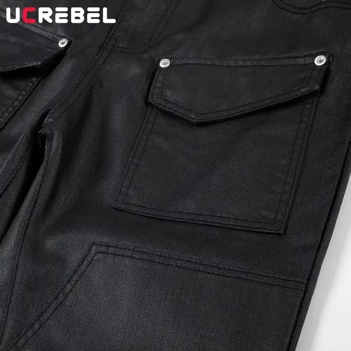 Jean de moto multi-poches pour hommes