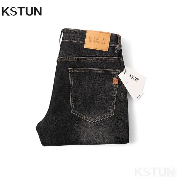KSTUN 2025 nouveaux hommes jean pantalon Stretch mince droit haute qualité marque mâle Denim