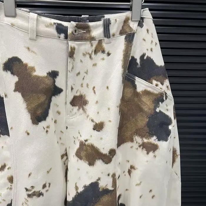 DEAT 2025 début automne nouveau Style ample motif contraste couleur jean pour femmes