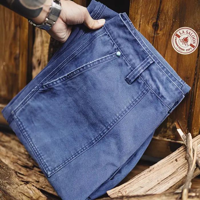Jean en toile vintage délavée Maden pour homme