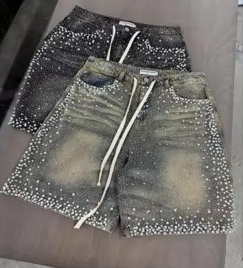 Marque de mode américaine ins strass jeans haute rue hommes et femmes décontracté