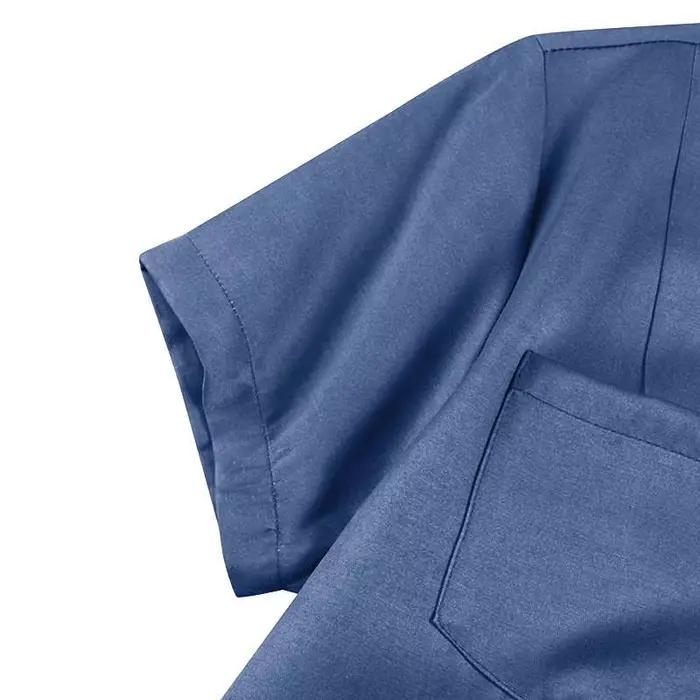 Robe trapèze en denim taille haute pour femme avec ourlet à volants