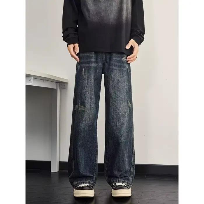 Jean rétro bleu foncé pour homme