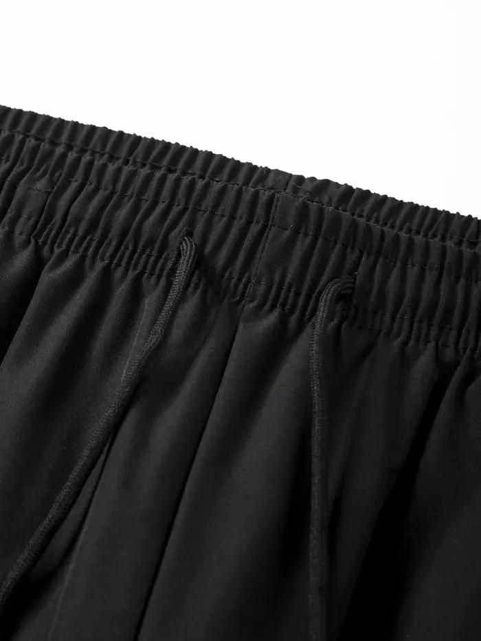 Pantalon décontracté noir ample pour hommes