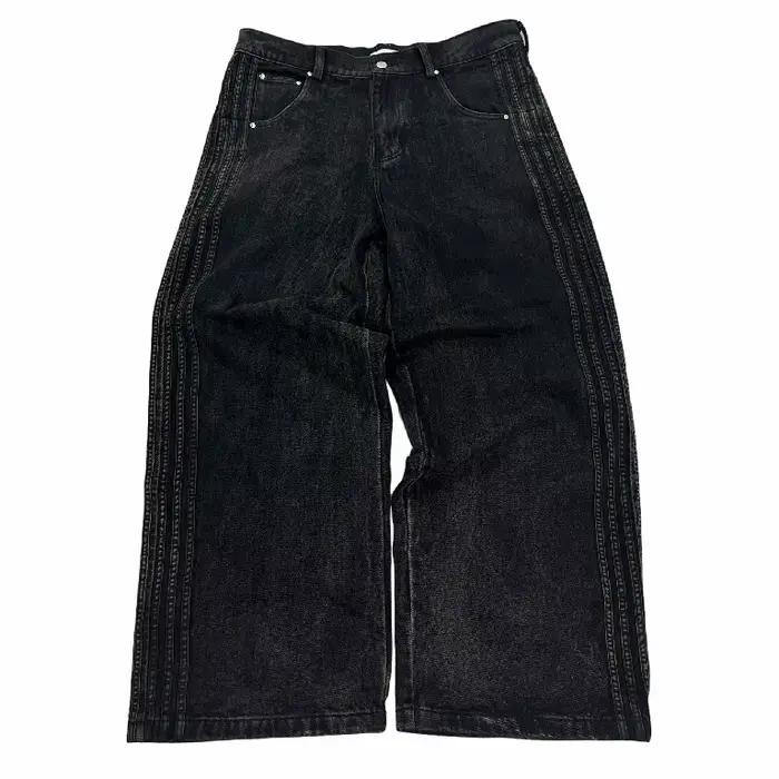 Jean Noir à Jambes Larges pour Homme et Femme