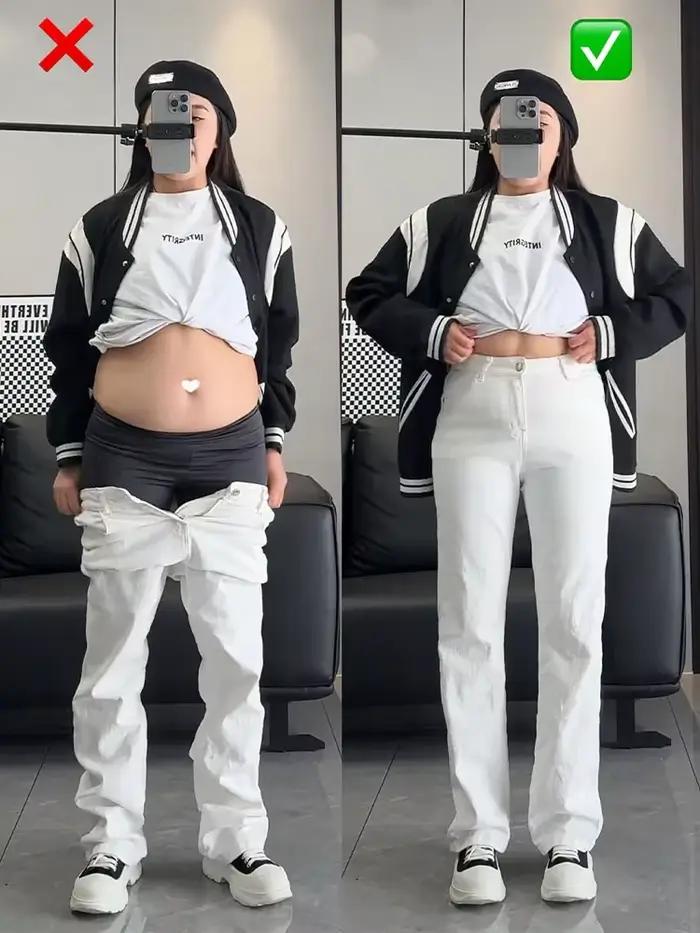 Jean blanc Baggy