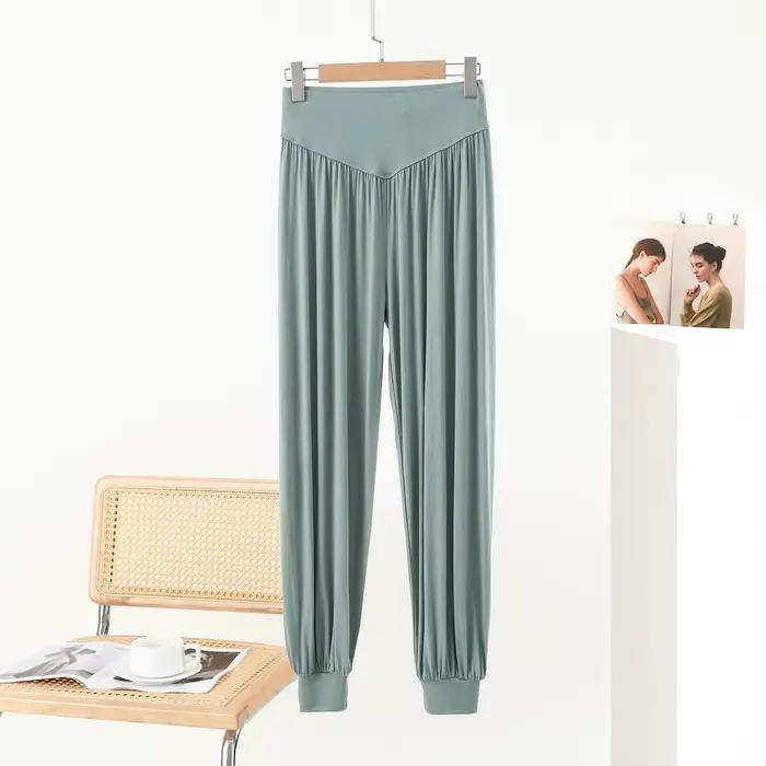 Pantalon sarouel en modal pour femmes, décontracté et élégant, coupe ample, haute élasticité, pour yoga, danse et sport, printemps été
