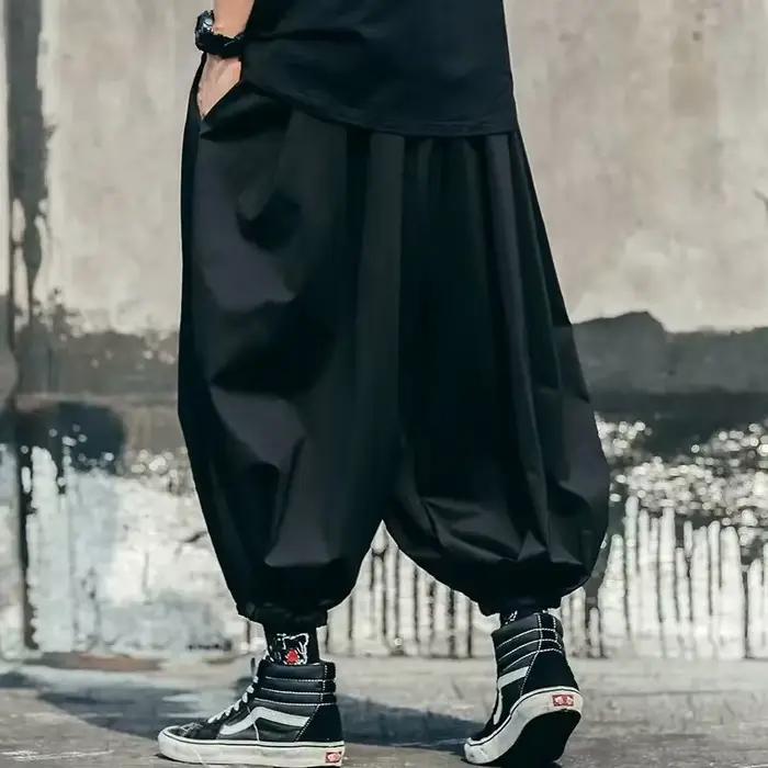 Pantalon décontracté taille haute pour homme