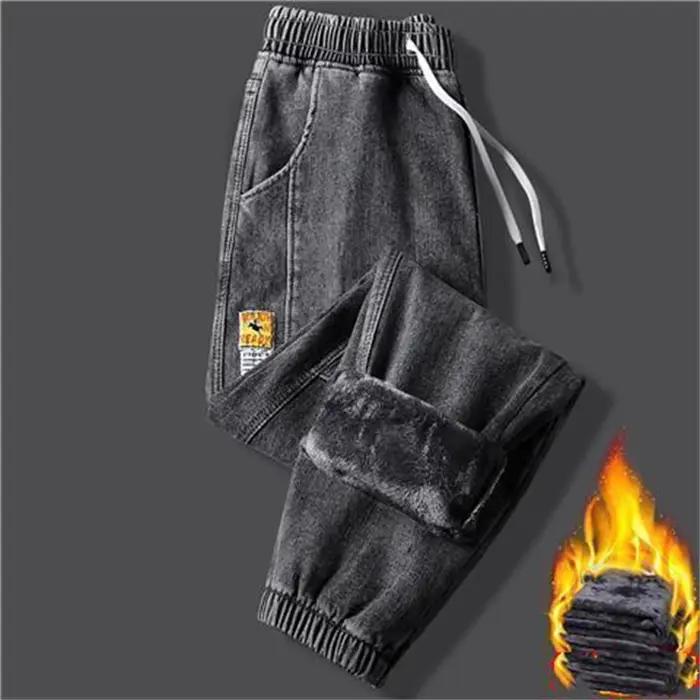 Jeans d'hiver chaud sourire hommes sarouel