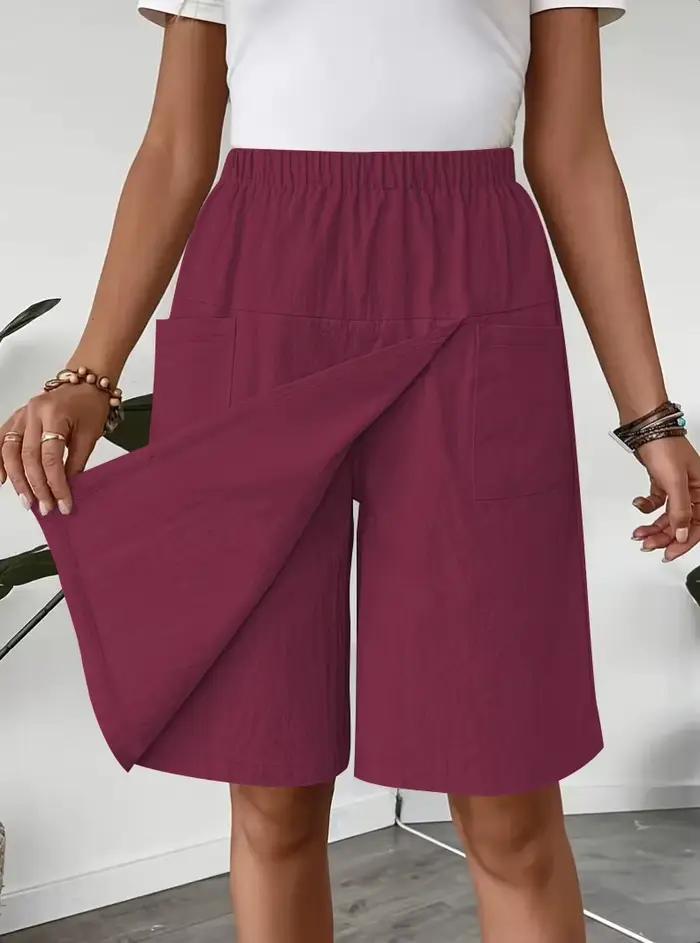 Nouveau pantalon jupe fendue européenne et américaine pantalons décontractés pour femmes en été décontracté ample