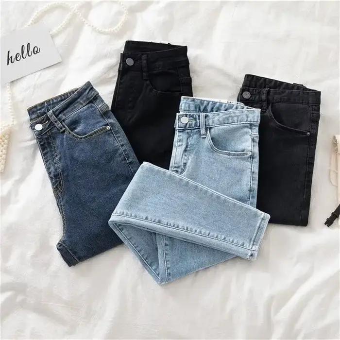 2024 nouveaux jeans femme Denim pantalon couleur noire femmes jean