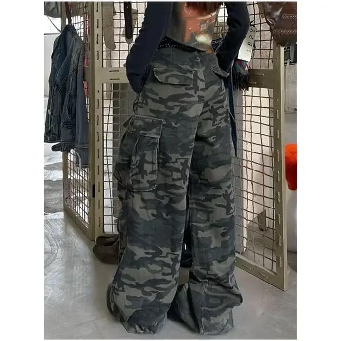 Jean vert militaire pour femmes