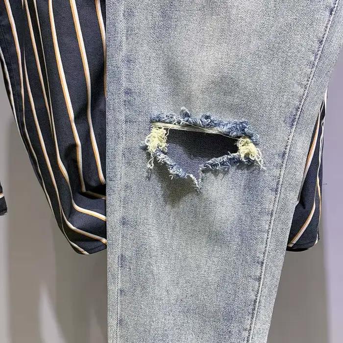 Nouveau Streetwear jean bleu clair homme marque tendance vieux lavé coréen coupe ajustée délavé petits pieds pantalon
