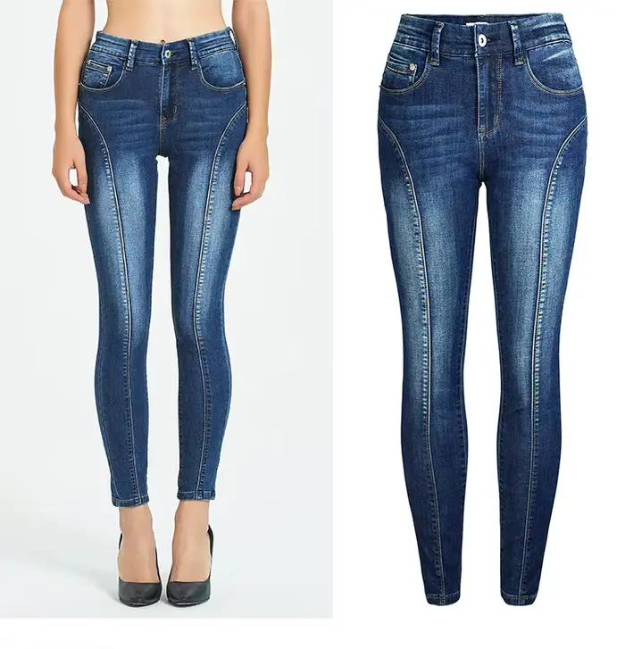 Pantalon crayon femmes jean Stretch taille moyenne en détresse lavé maigre Streetwear femme Denims Vintage cheville