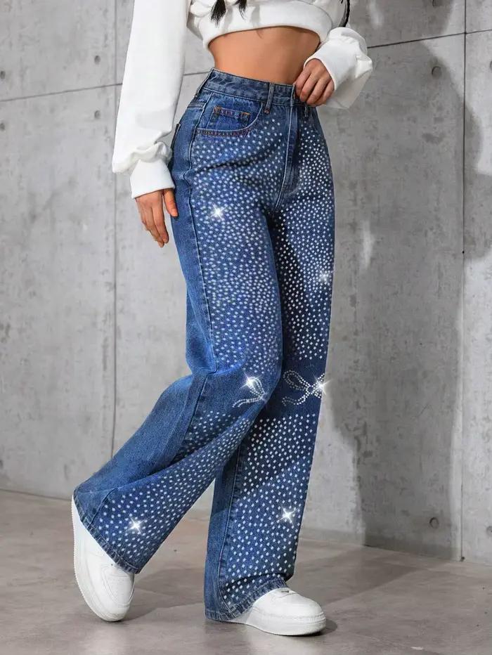 Jean bleu rétro pour femme